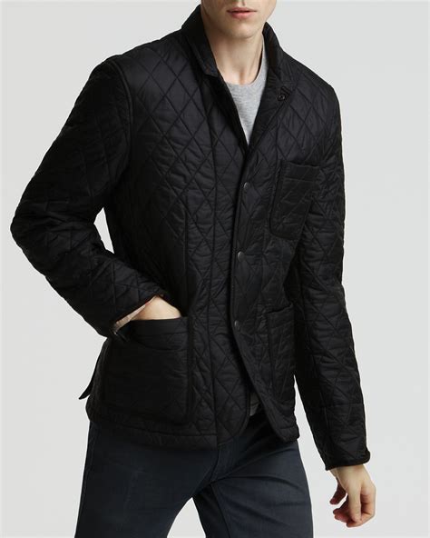 burberry brit howe quilted blazer jacket in black|Burberry her men's clothing.